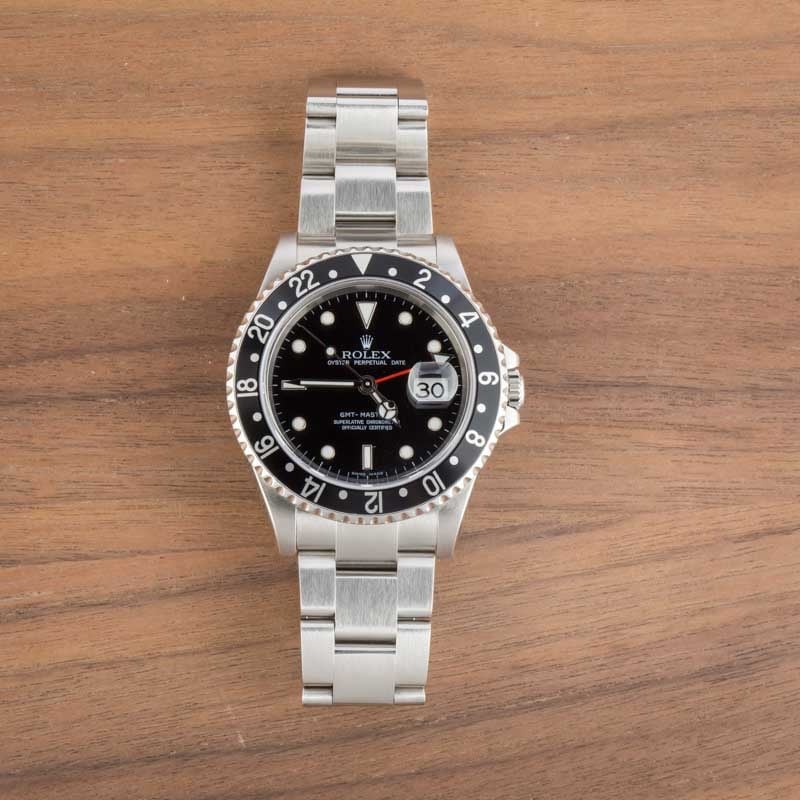 Pre-owned Rolex GMT-Master II Ref 16710 Stainless Steel Oyster