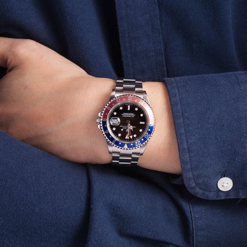 Men's Rolex GMT-Master II 16710 Pepsi Insert
