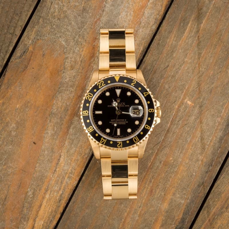 Rolex GMT-Master II Ref 16718 18k Gold