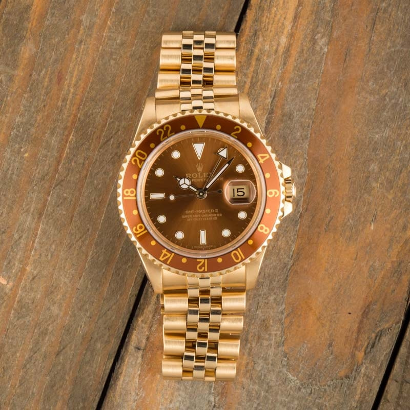 Rolex GMT-Master II Ref 16718 Yellow Gold