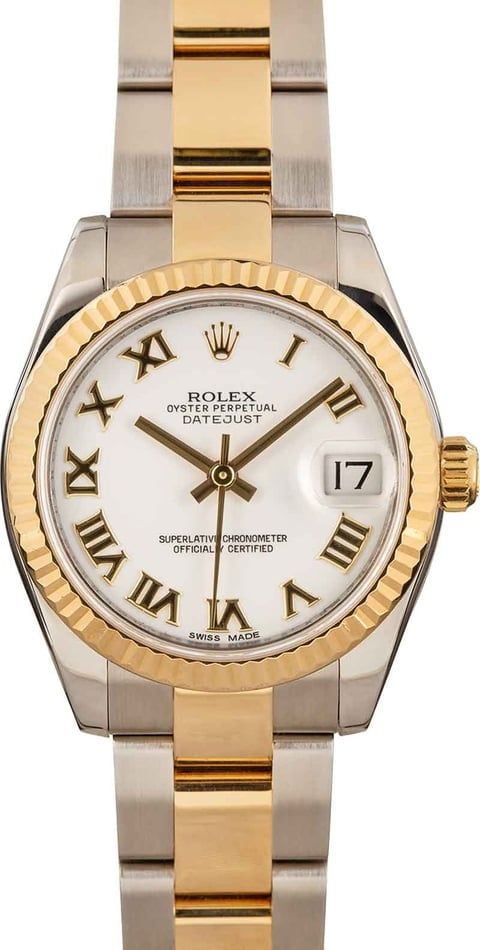 Image of Used Rolex Datejust 178273 White Roman Dial
