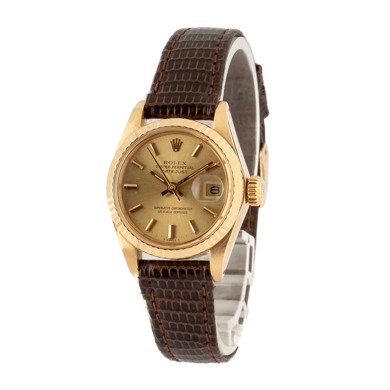 Pre-Owned Rolex Ladies Datejust 6917 18k Yellow Gold