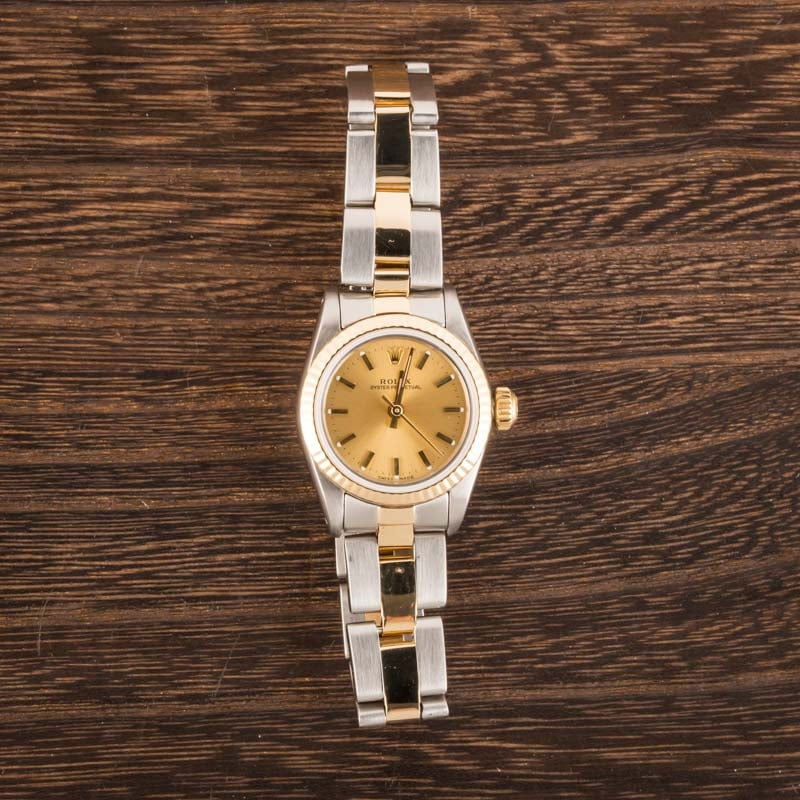 Used Rolex Ladies Oyster Perpetual 67193 Champagne