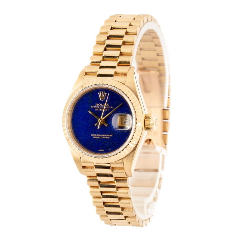 Womens Rolex Datejust 69178 Blue Lapis President
