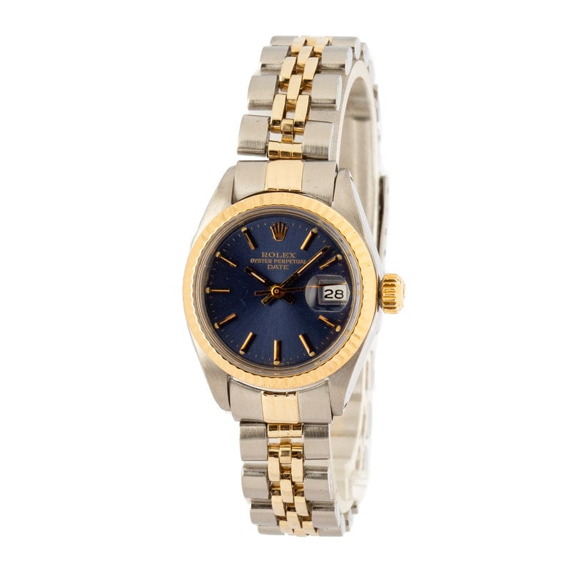 Pre Owned Rolex Lady Date 6916 Blue Dial