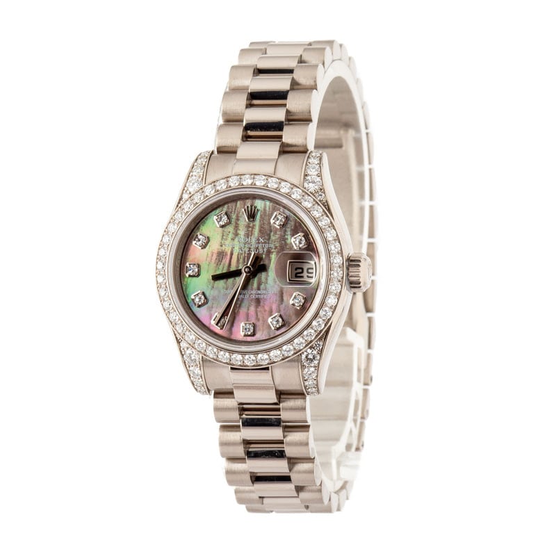 Ladies Rolex Datejust 179159 Dark Mother of Pearl Dial