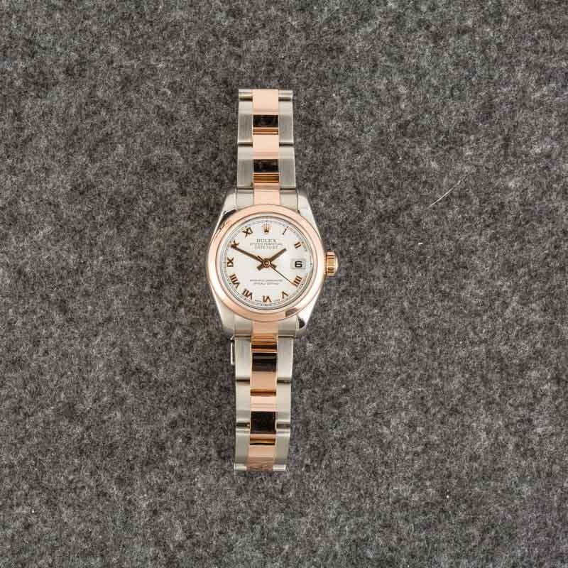 Lady Rolex Datejust 179161 White Roman Dial