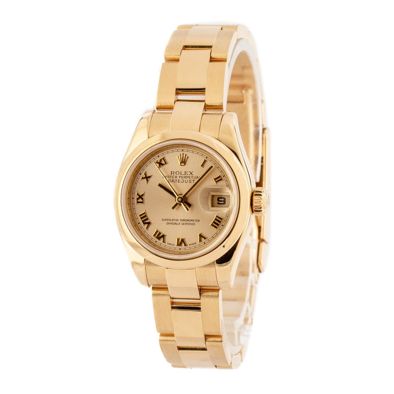 Used Ladies Rolex Datejust 179168 Yellow Gold