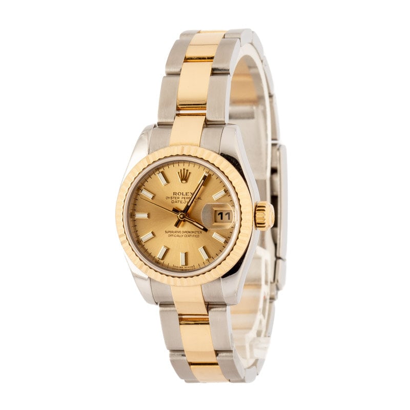 Lady Rolex Datejust 179173 Champagne Dial