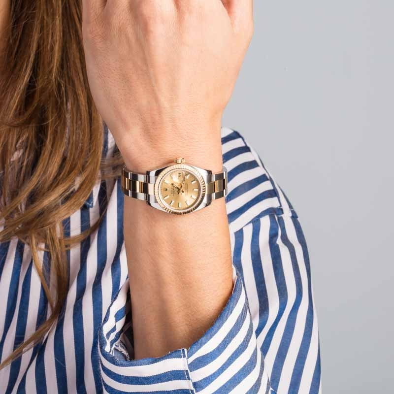 Lady Rolex Datejust 179173 Champagne Dial