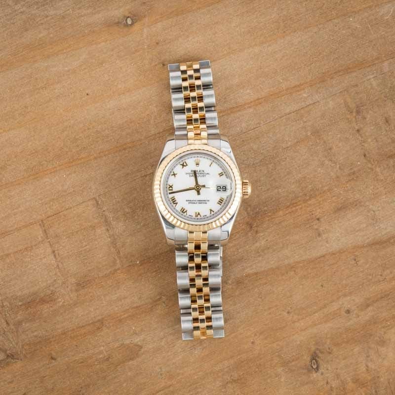 Ladies Rolex Datejust 179173 White Dial