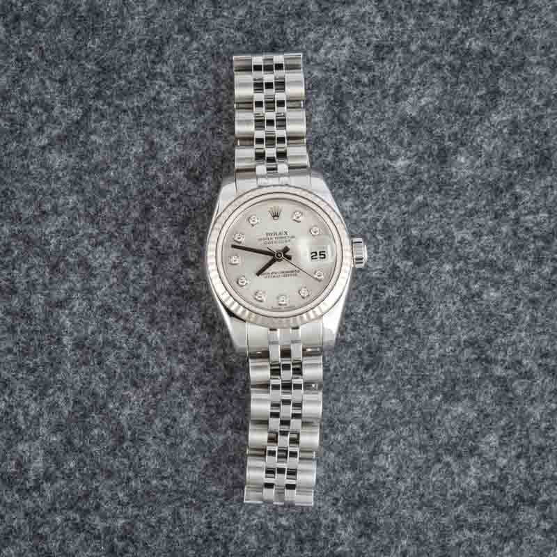 Rolex Lady Datejust 179174 Silver Diamond Dial