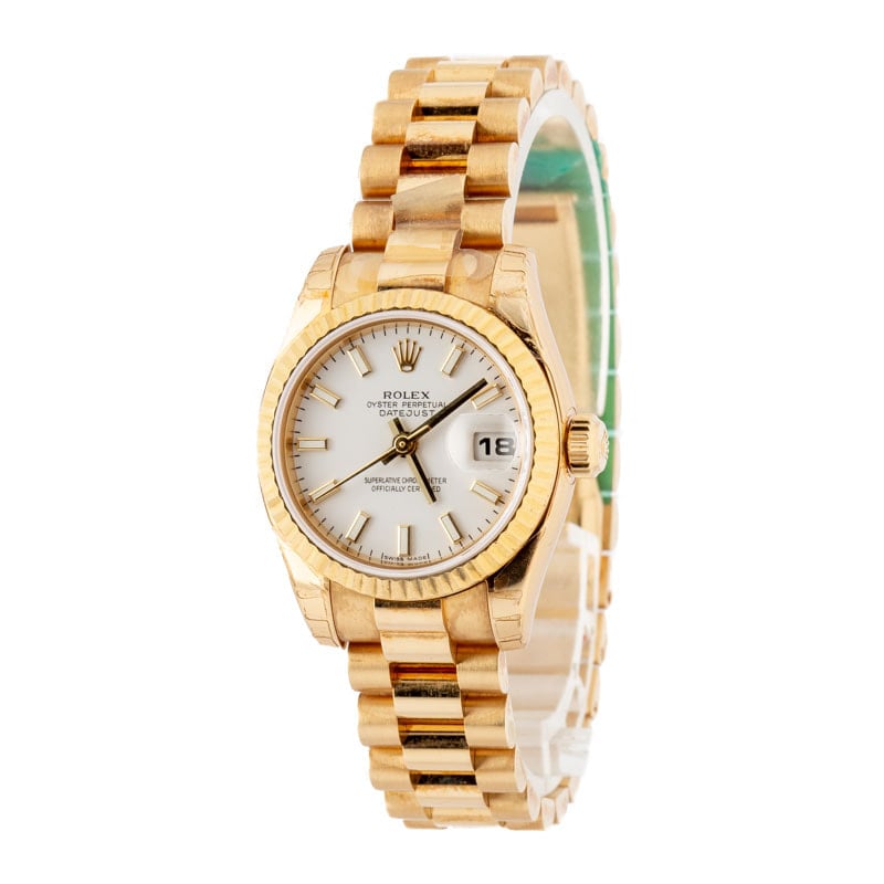 Rolex Ladies Datejust 179178 White Dial