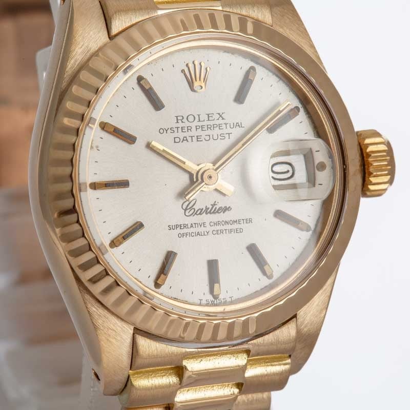 Ladies Rolex Datejust 6917 Cartier Dial