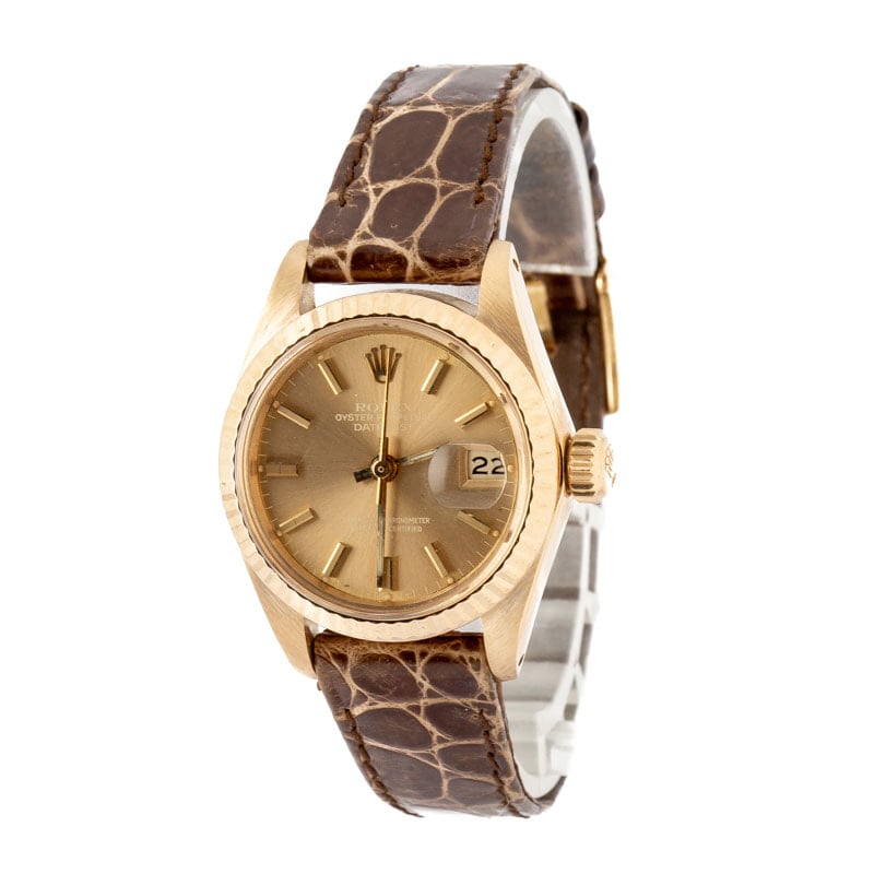 Ladies Rolex Datejust Ref 6917 Yellow Gold