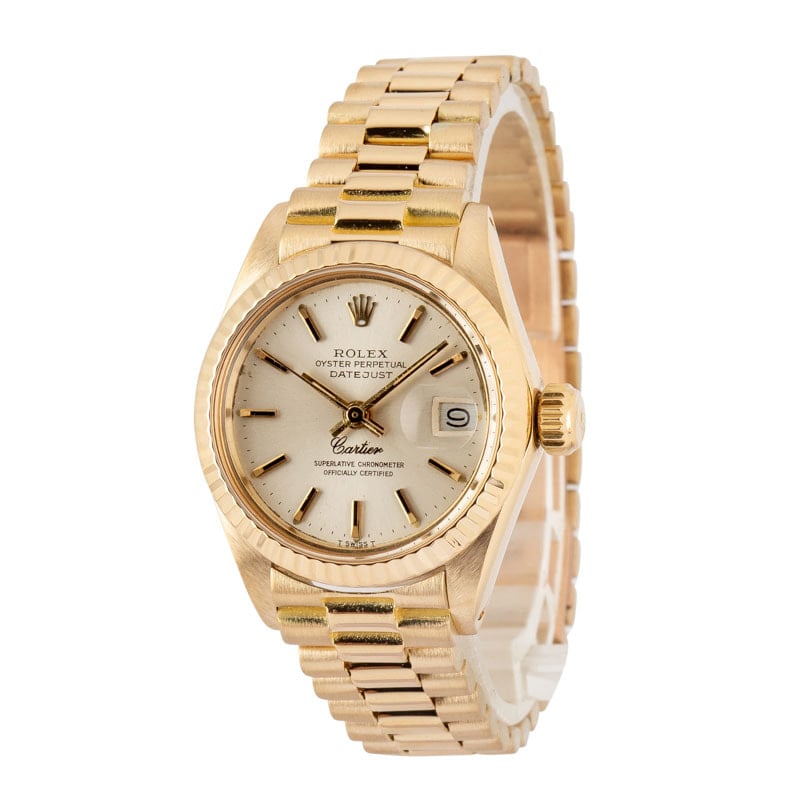 Ladies Rolex Datejust 6917 Cartier Dial