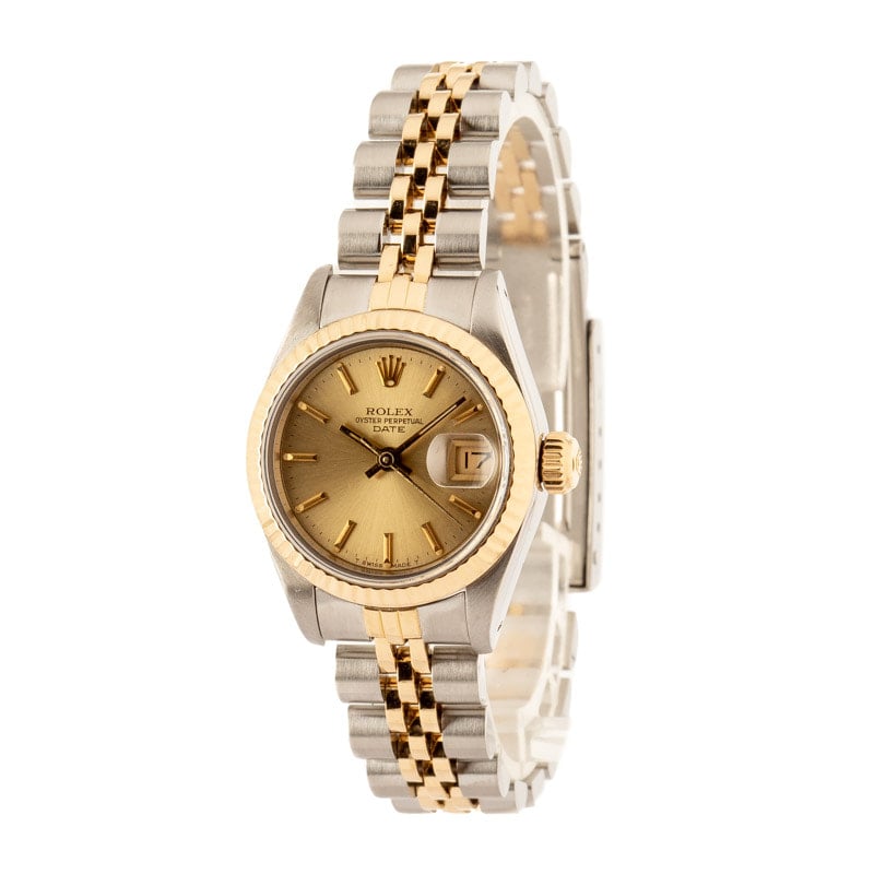 Womens Rolex Date Ref 69173 Champagne Dial