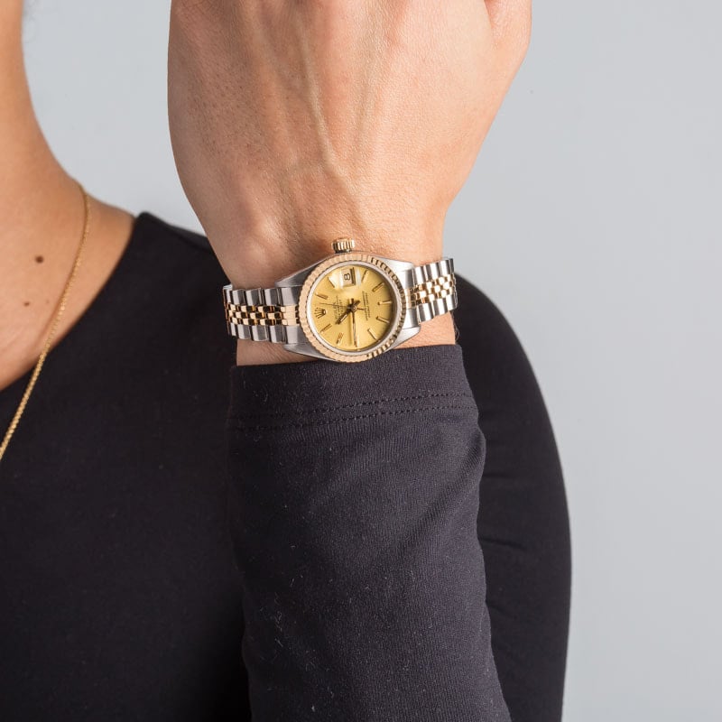 Rolex Datejust Ref 69173 Champagne Dial