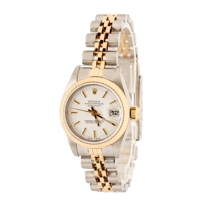 Lady Rolex Datejust 69173 White Index Dial