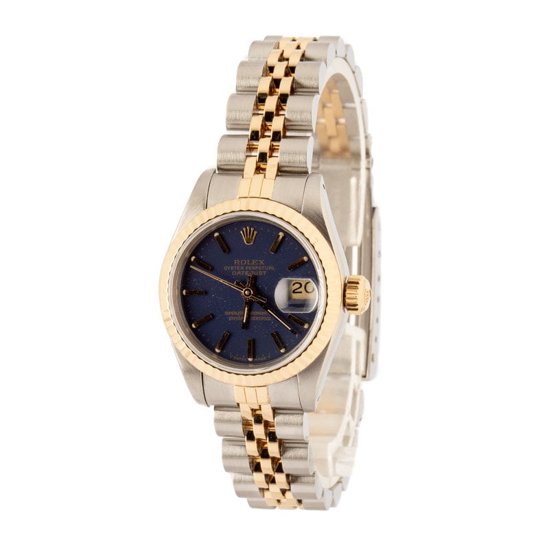 Ladies Rolex Datejust Two Tone 69173 Blue Dial