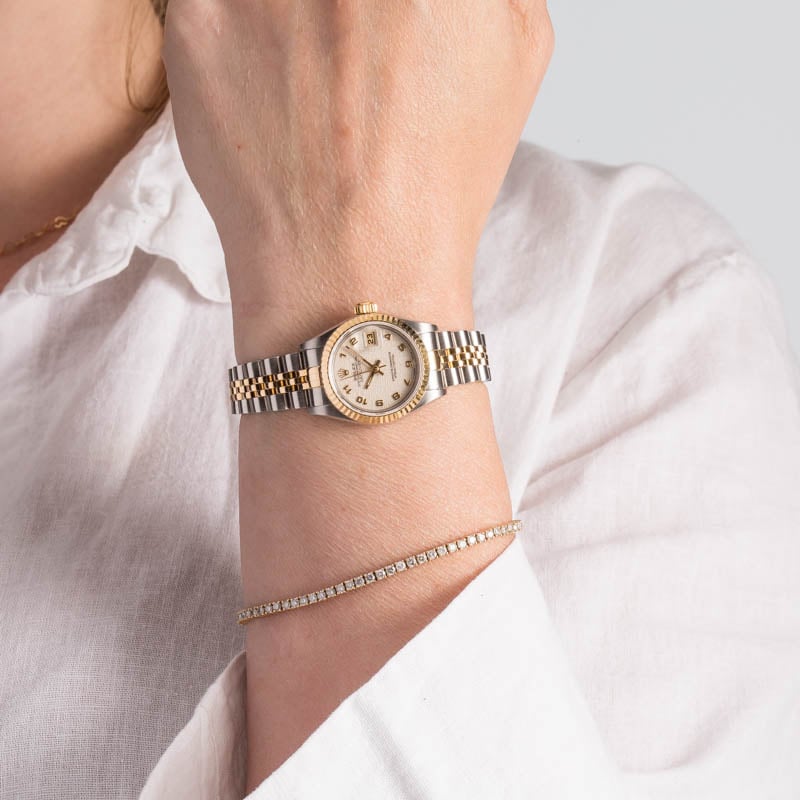 Ladies Rolex Datejust Ref 69173 Ivory Jubilee Dial