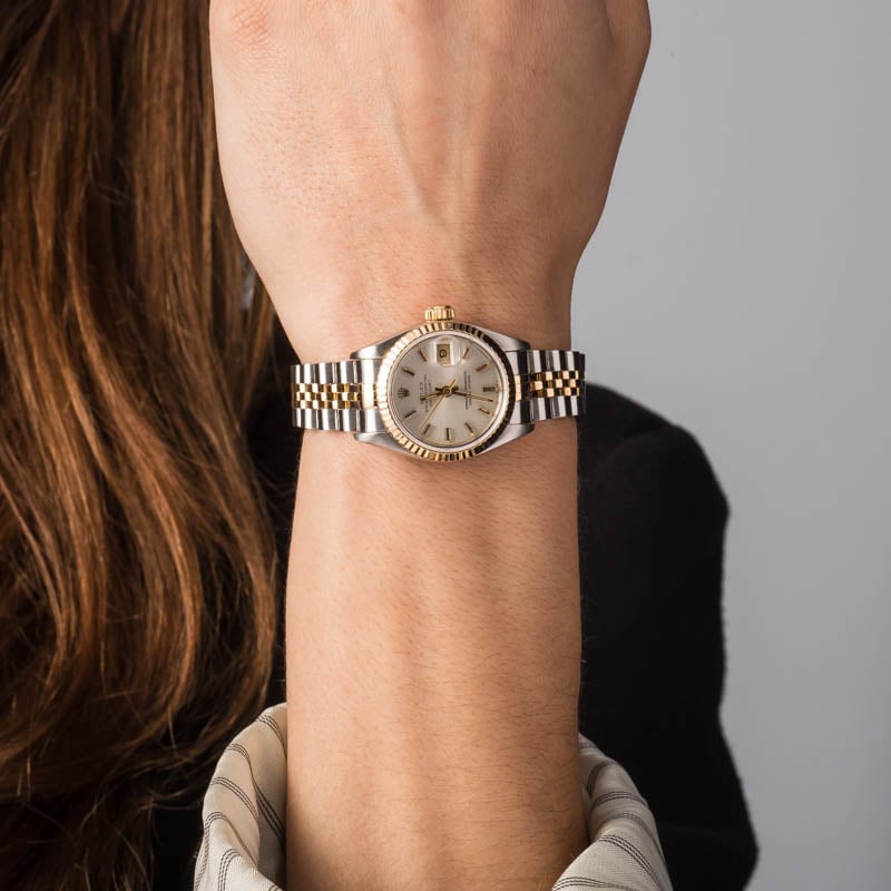 Ladies Rolex Datejust Ref 69173 Silver Dial