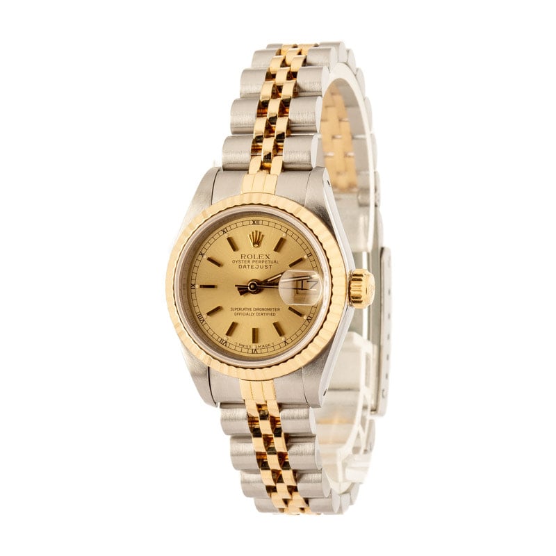 Rolex Two-Tone Ladies Datejust 69173 Champagne