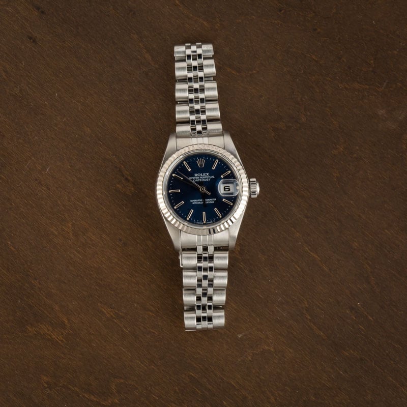 Ladies Rolex Datejust 69174 Blue Dial