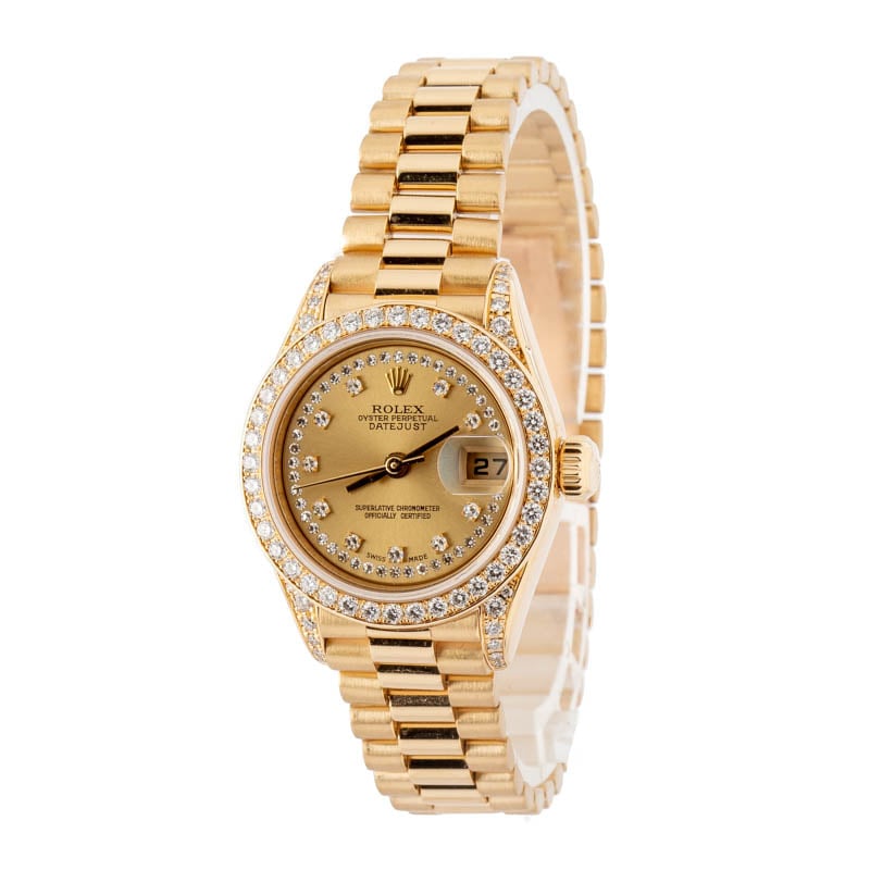 Lady Rolex Datejust Yellow Gold 79158 Diamond Dial