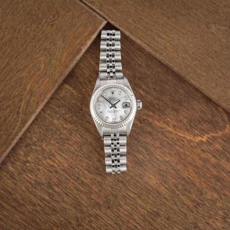 Ladies Rolex Datejust 79174 Mother of Pearl Diamond Dial