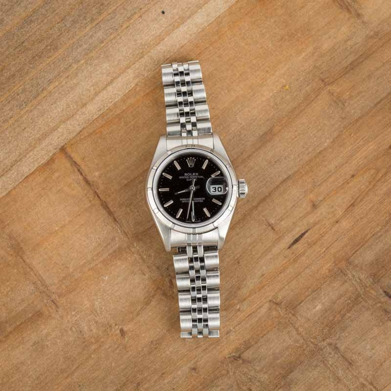 Ladies Rolex Datejust 79190 Black Dial