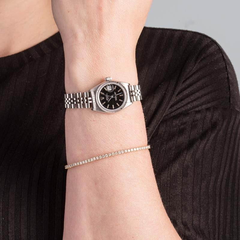 Ladies Rolex Datejust 79190 Black Dial