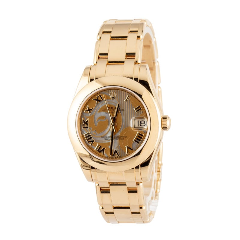 Rolex Datejust Pearlmaster Ref 81208 18k Yellow Gold