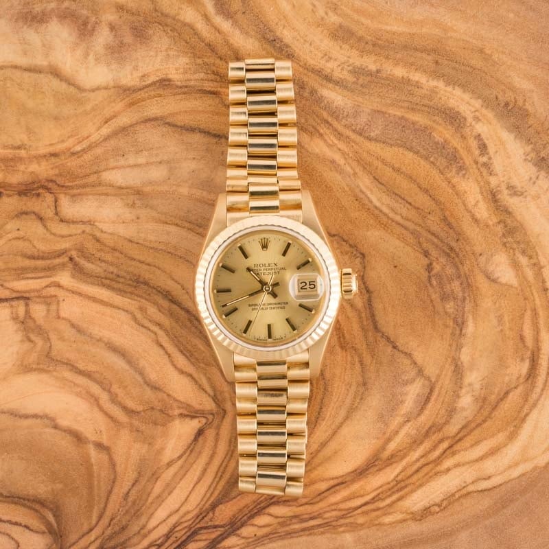 Womens Rolex President 69178 18k Yellow Gold