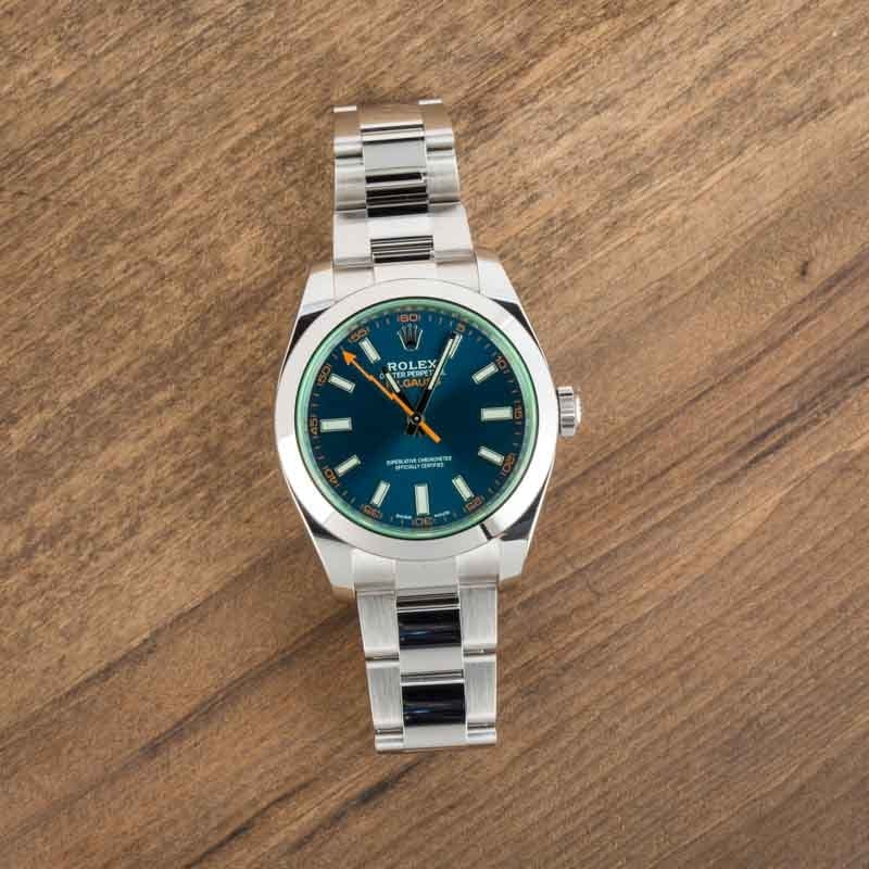 Rolex Milgauss Green Crystal 116400GV