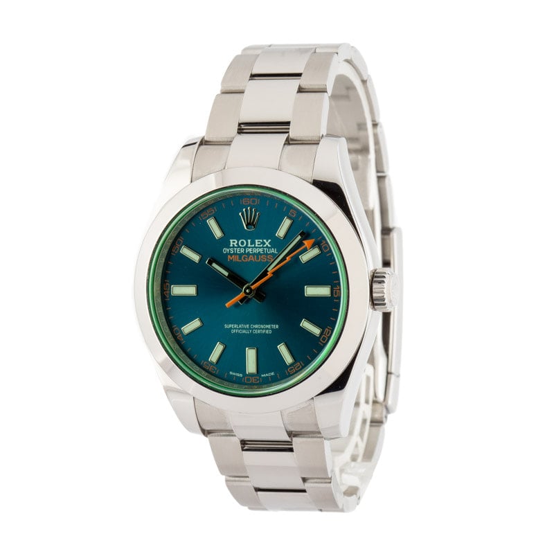 Rolex Milgauss Green Crystal 116400GV