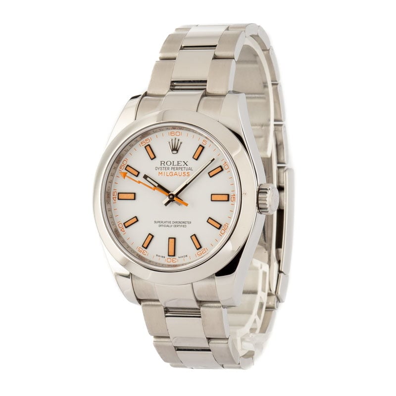 Rolex Milgauss 116400 White Luminous Dial