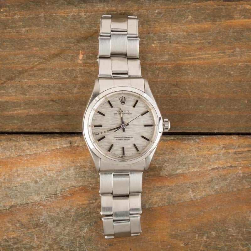 Vintage Rolex Oyster Perpetual 1002 Silver Dial
