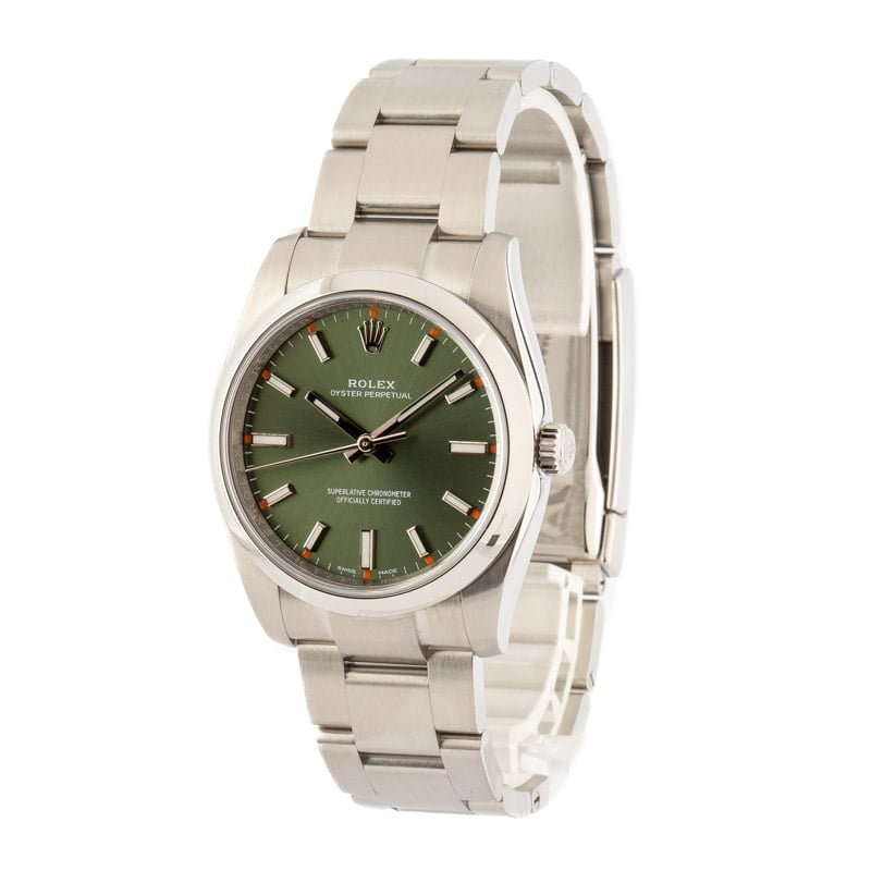 Rolex Oyster Perpetual Olive Green Dial