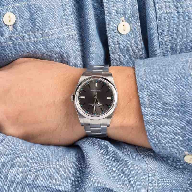 Rolex Oyster Perpetual 114300 Dark Rhodium Dial
