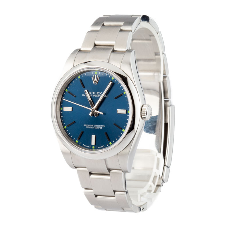 Rolex Oyster Perpetual ref 114300 Blue Dial
