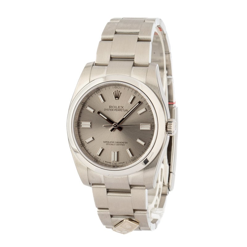 Rolex Oyster Perpetual 116000 Rhodium Dial