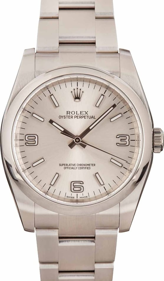 Image of Rolex Oyster Perpetual 116000 Silver Arabic Dial