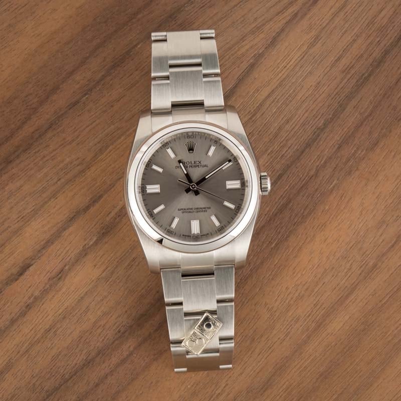 Rolex Oyster Perpetual 116000 Rhodium Dial