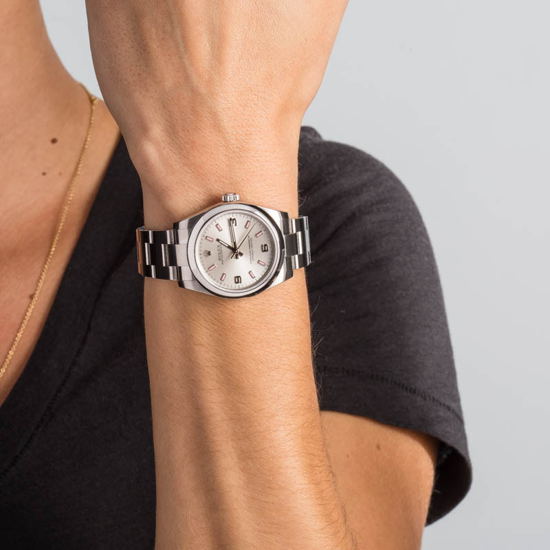 Rolex Oyster Perpetual 31 ref 177200 Silver Dial