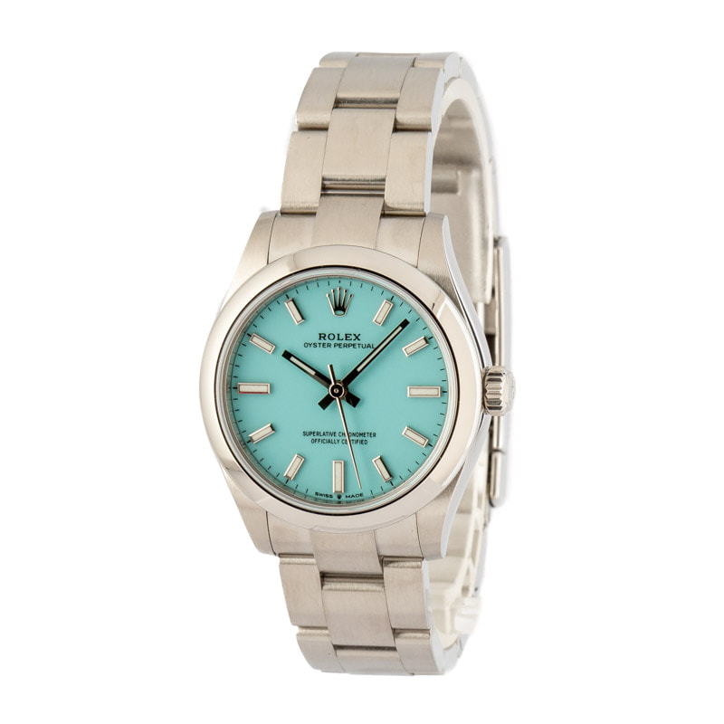 Pre-Owned Rolex Oyster Perpetual 277200 Turquoise Blue