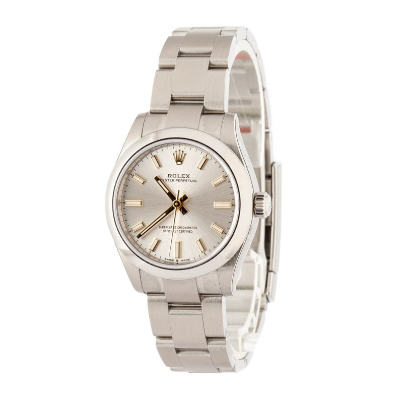 Pre-Owned Rolex Oyster Perpetual 277200 Silver Dial