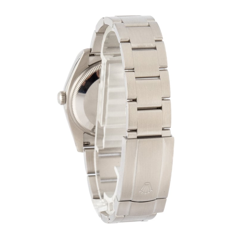 Pre-owned Rolex Oyster Perpetual 114200 Olive Green Dial