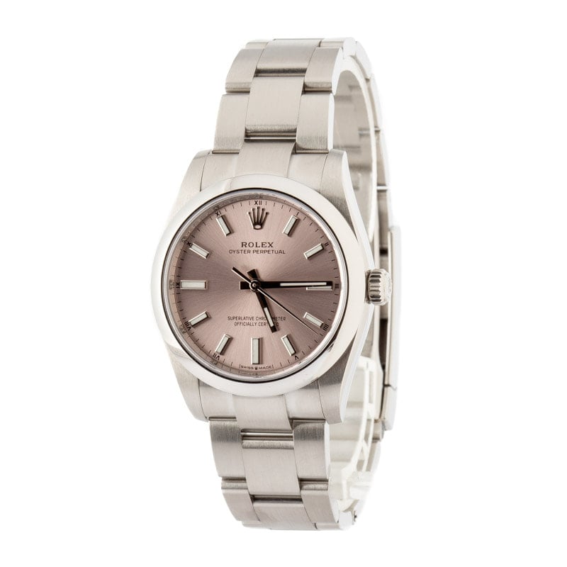 Rolex Oyster Perpetual 34 Ref 124200 Pink Dial