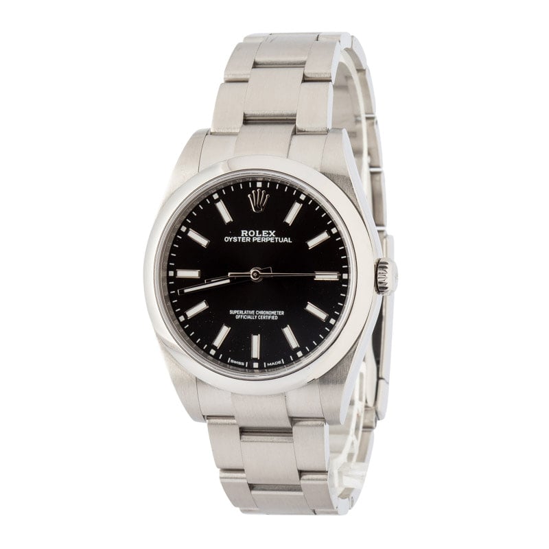 Used Rolex Oyster Perpetual 39 Ref 114300 Black Dial